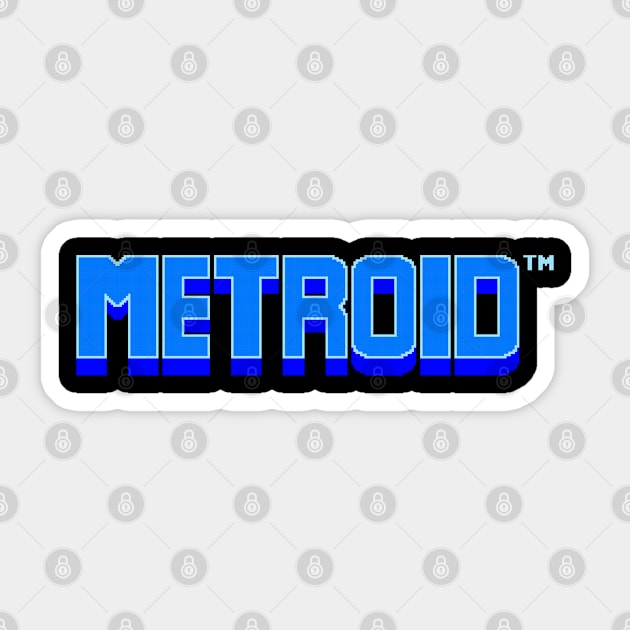 Metroid Tittle Sticker by kladenko